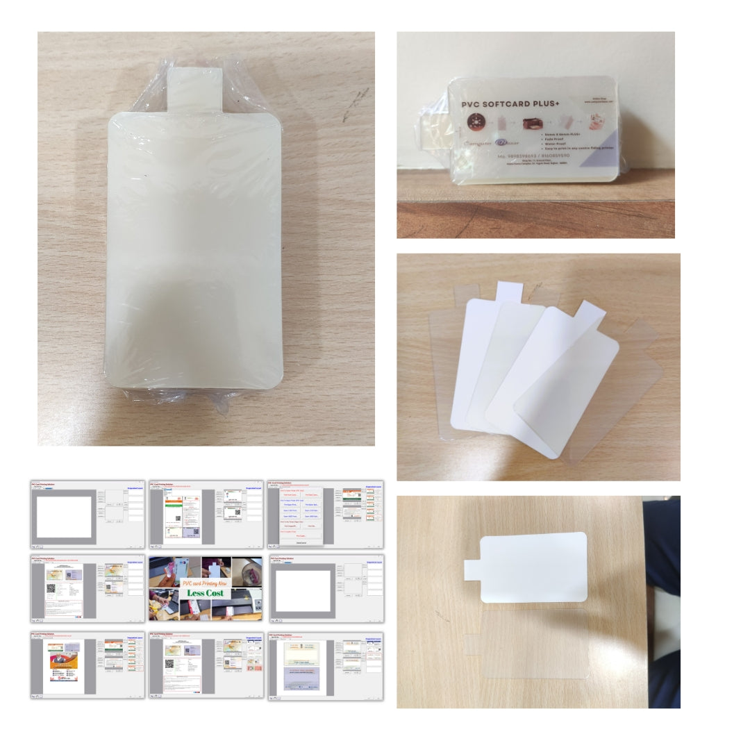 PVC card Printing Software (1 Year License) + 100 PVC cards | PVC softcards For Epson & Canon Printers